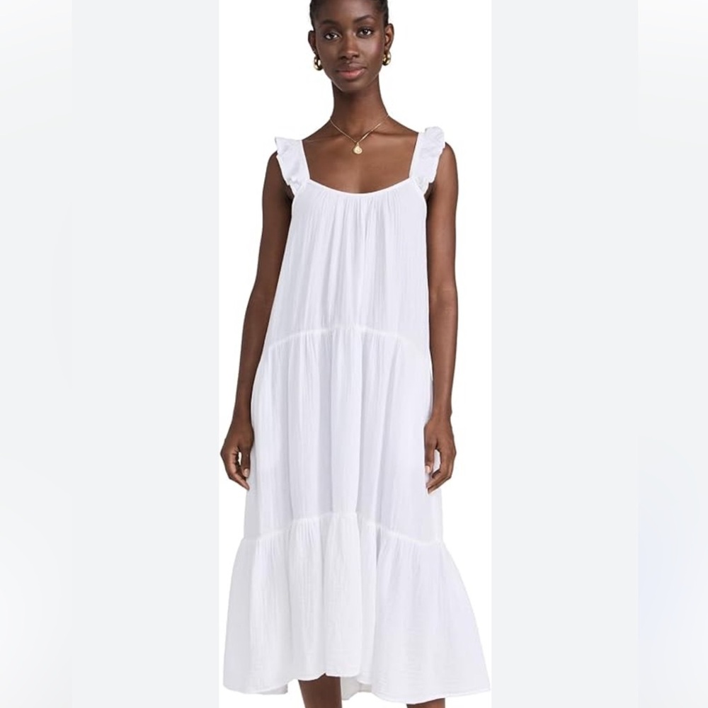 Xirena Chelsea Gauze white midi dress